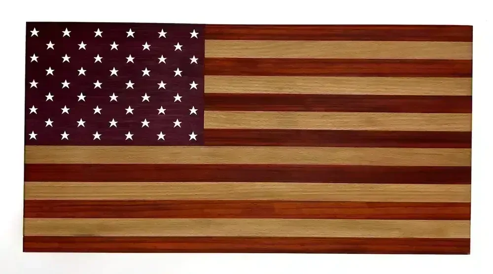 Dřevěné prkénko USA vlajka